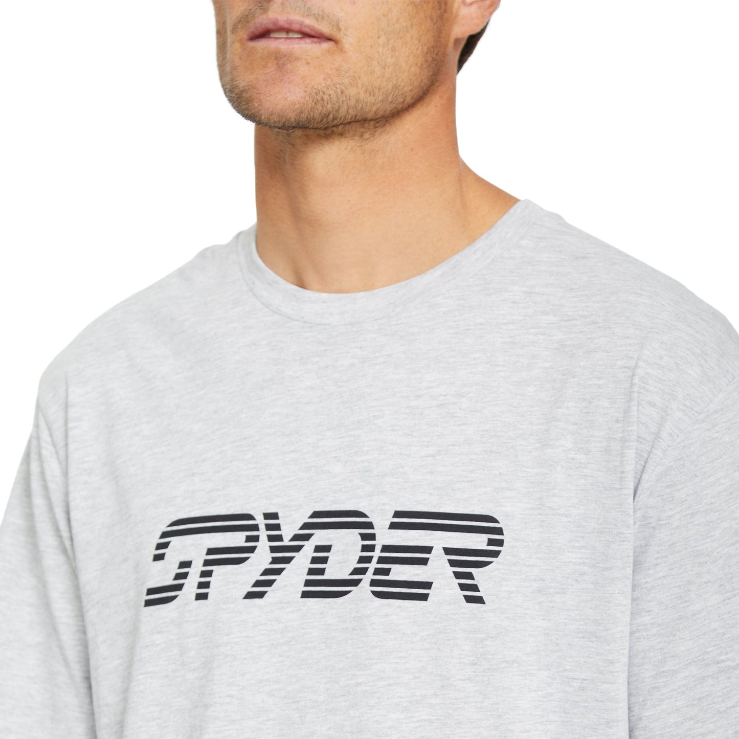 Herren-T-Shirt mit Logo-Print – Hellgrau