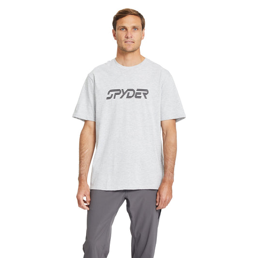 Herren-T-Shirt mit Logo-Print – Hellgrau