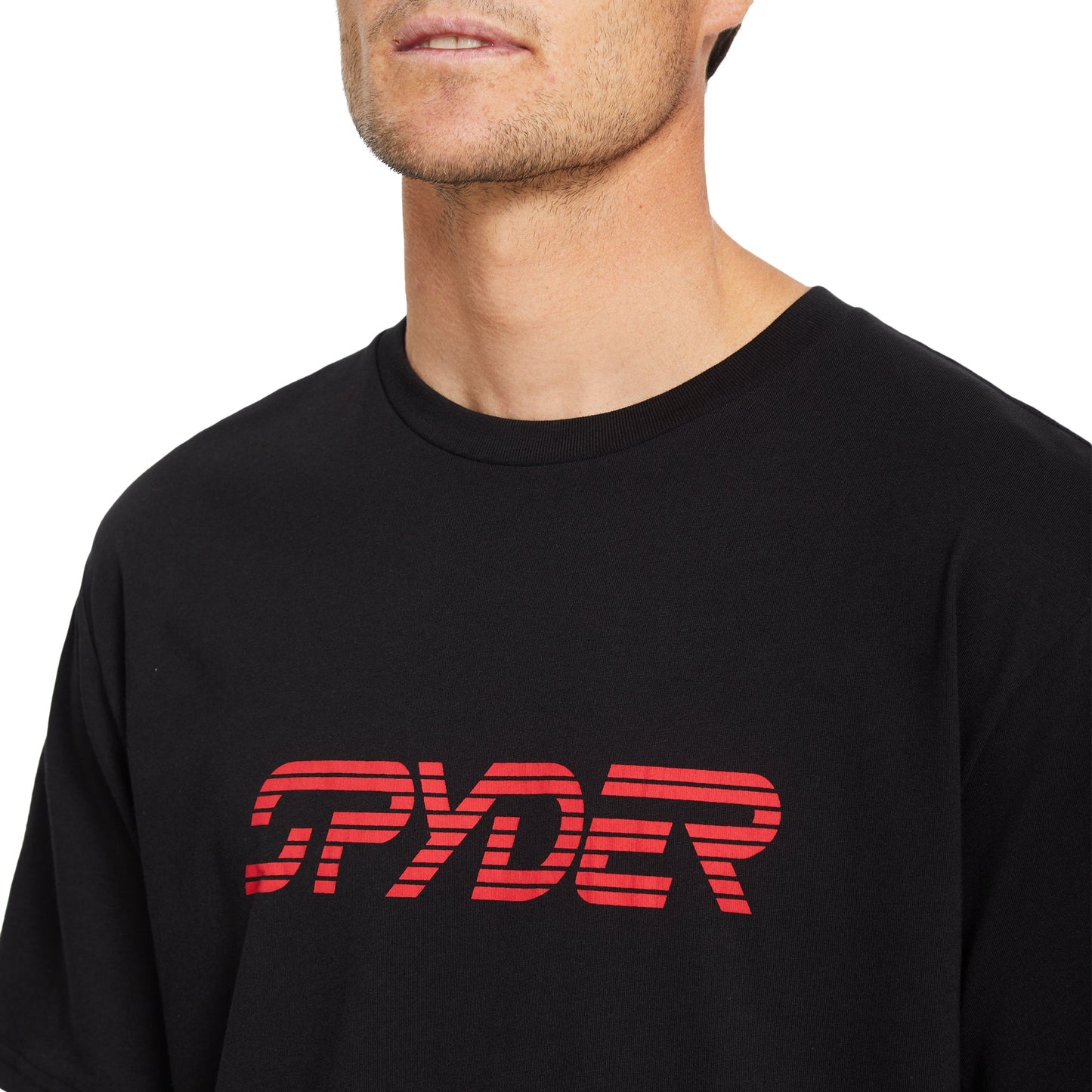 Herren-T-Shirt mit Logo-Print – Schwarz
