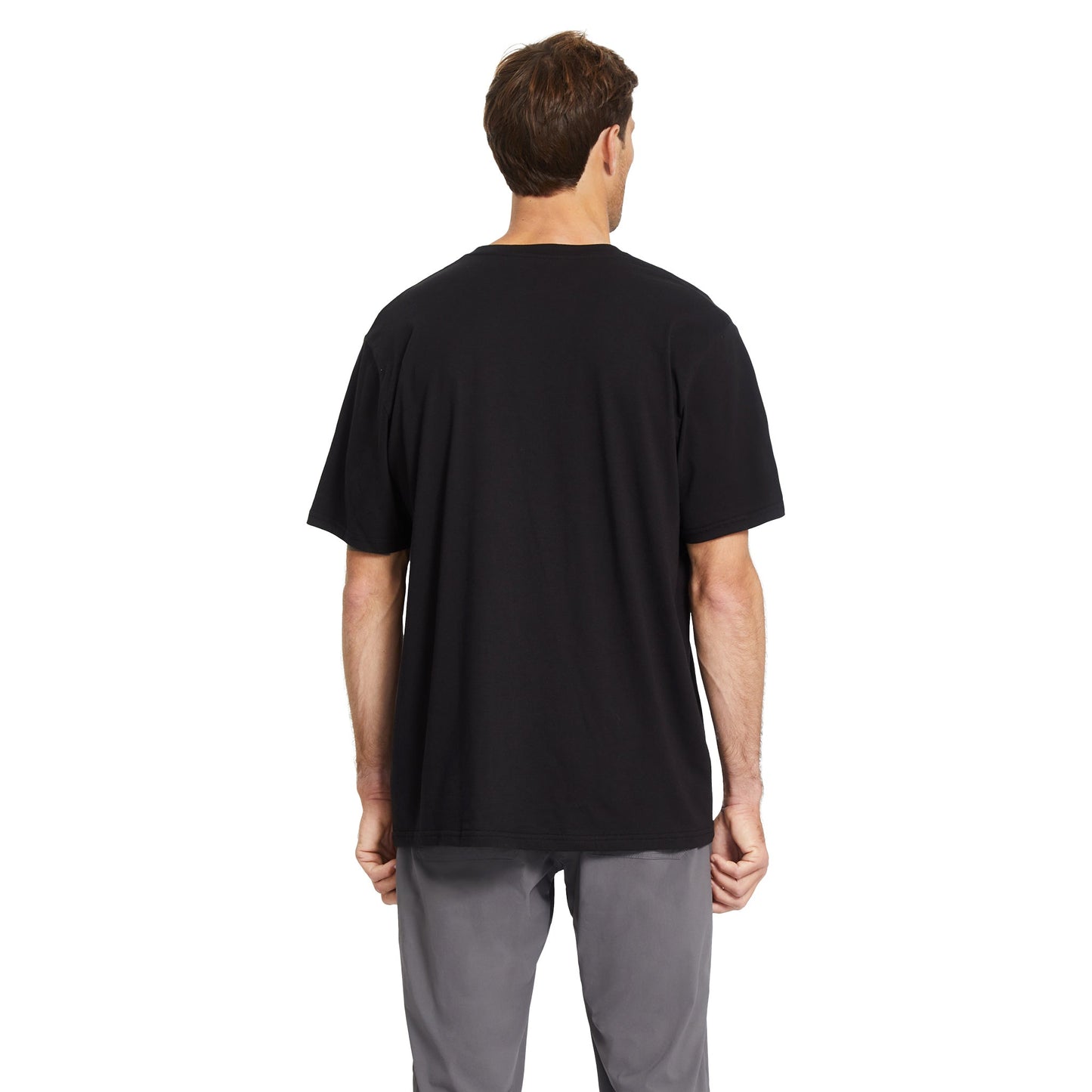 Herren-T-Shirt mit Logo-Print – Schwarz