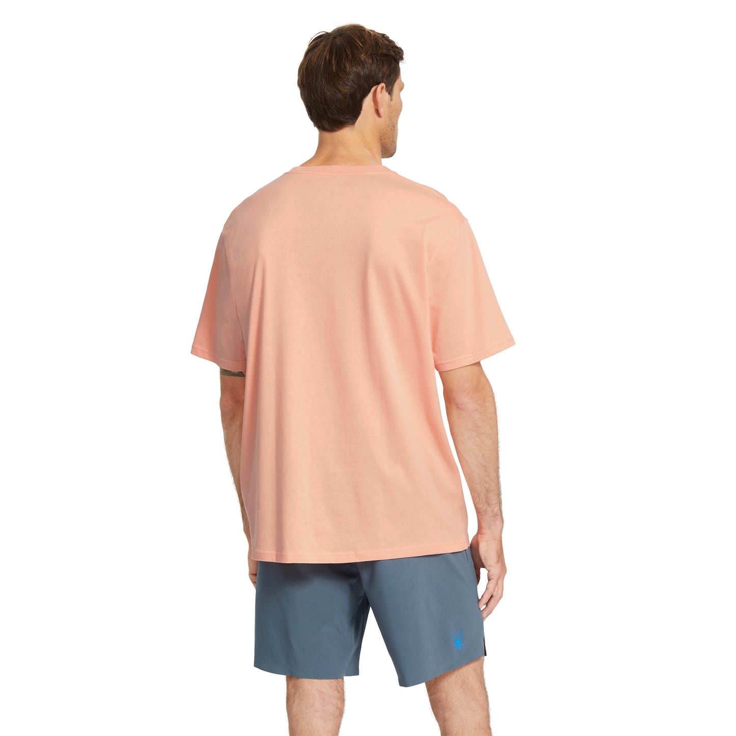 Herren-T-Shirt mit Logo-Print – Lachs