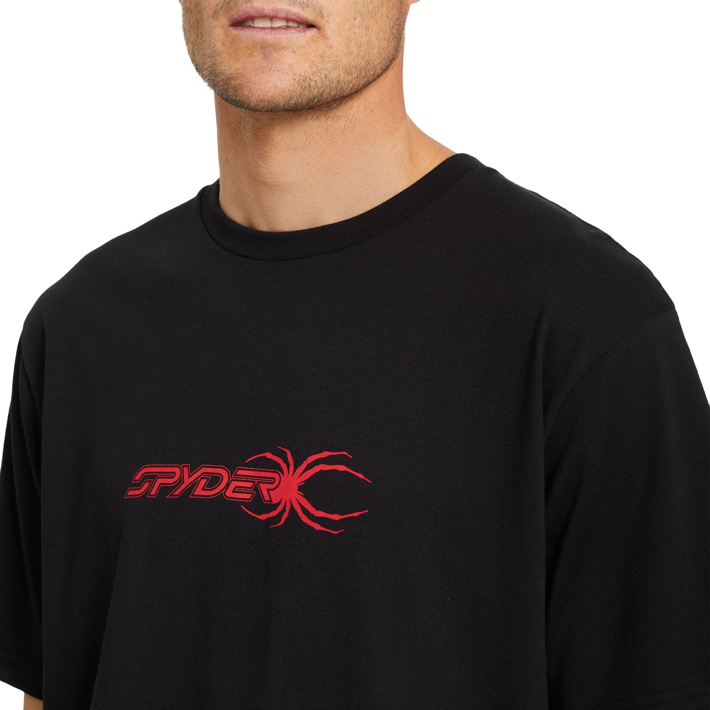 Herren-T-Shirt mit Insekten- und Schriftzug-Print – Schwarz