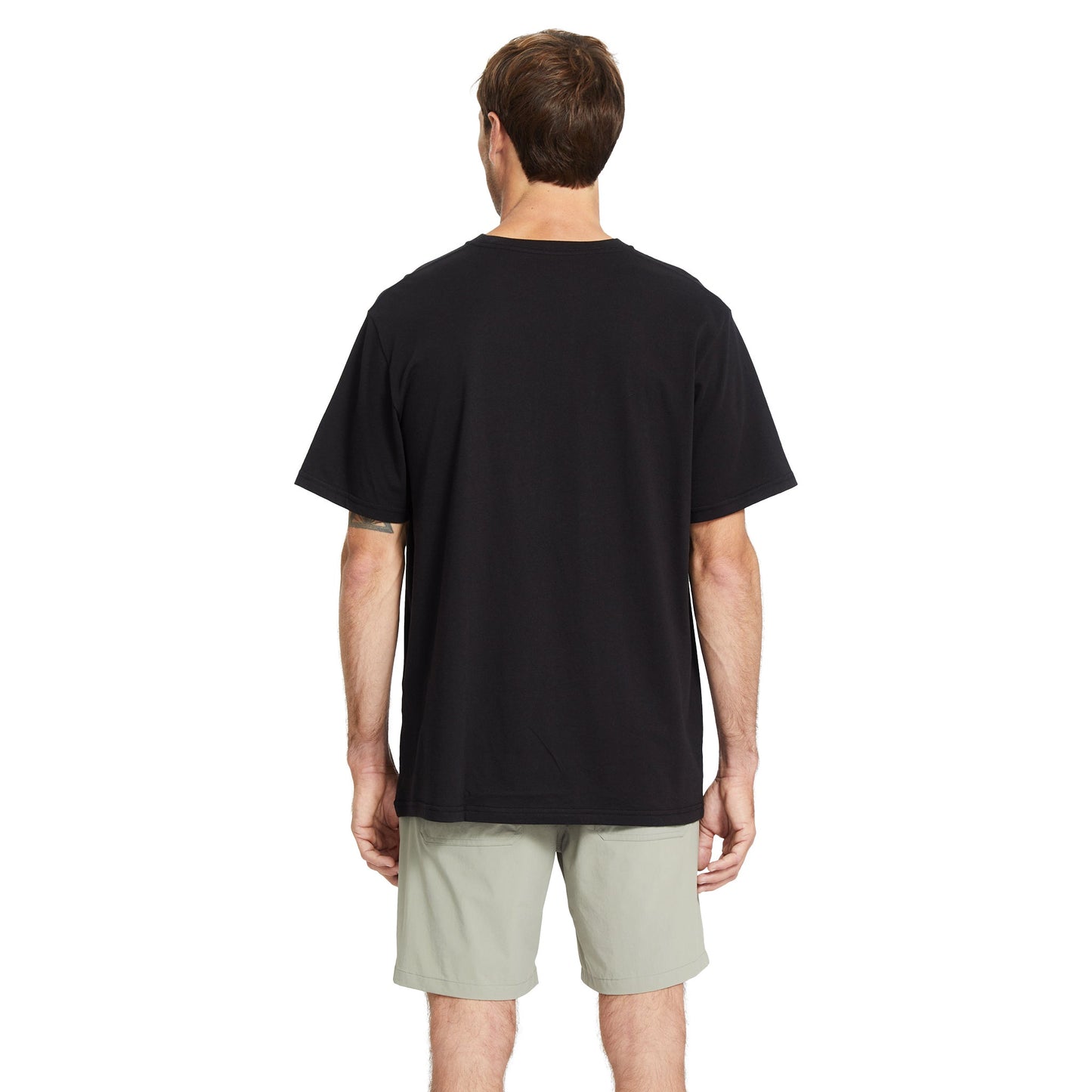 Herren-T-Shirt mit Insekten- und Schriftzug-Print – Schwarz