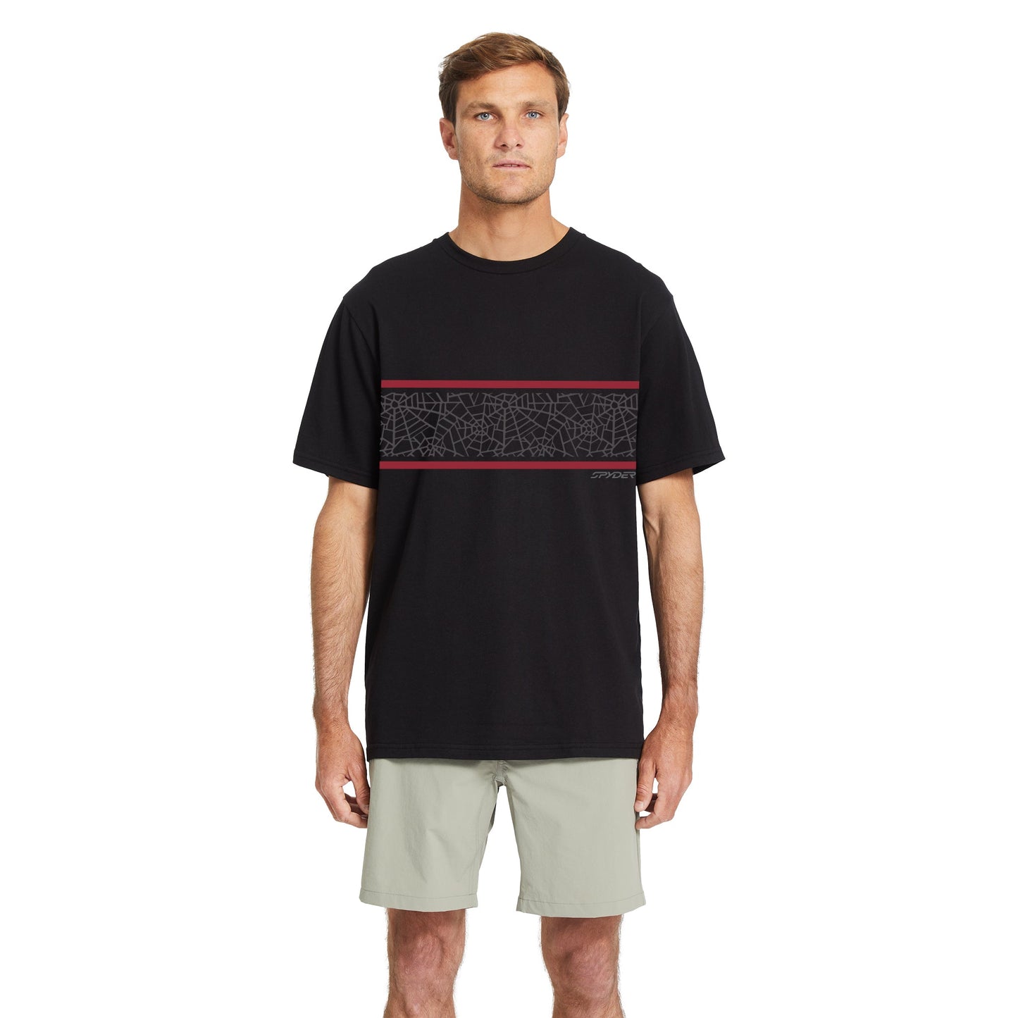 Spyder Web Herren-T-Shirt – Schwarz