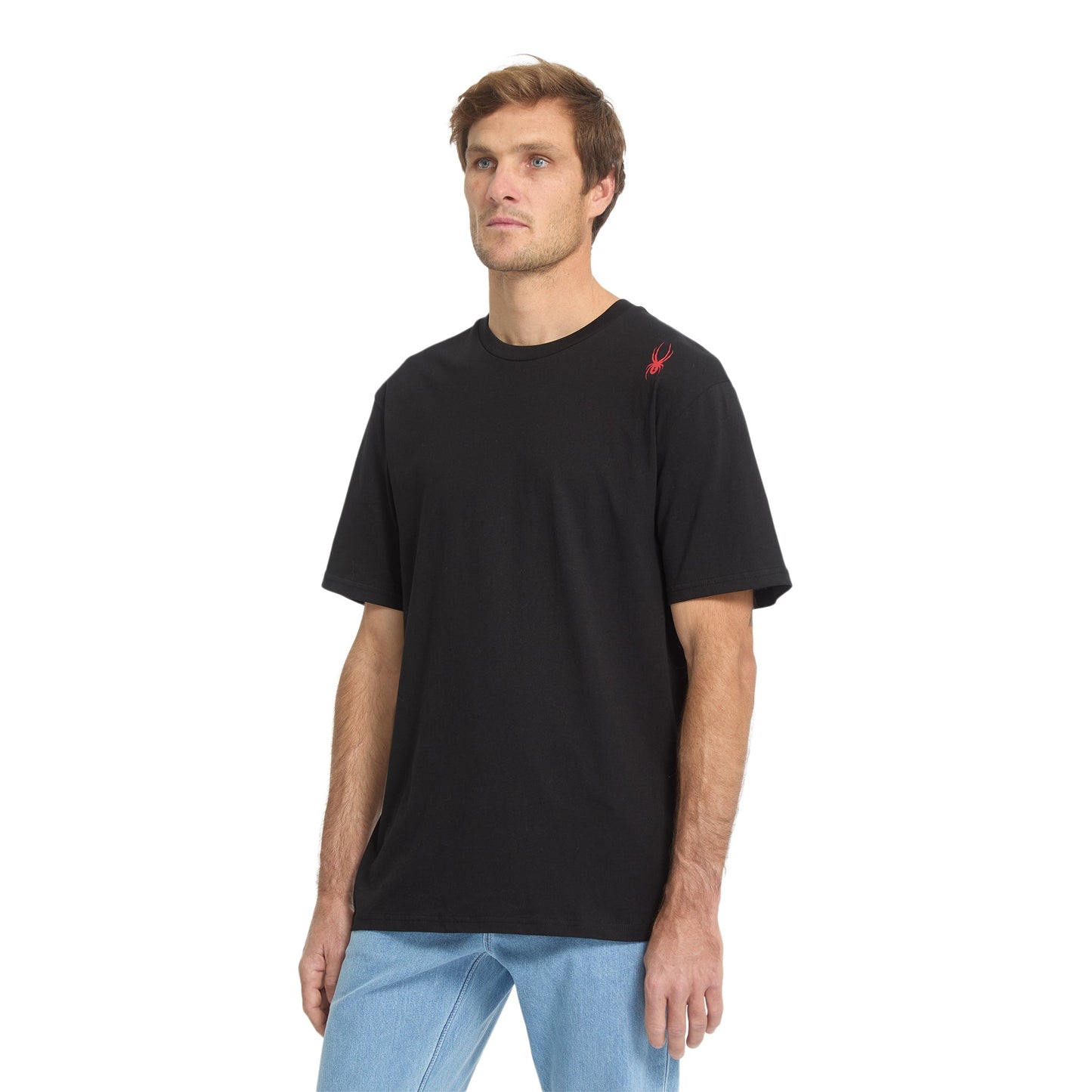 Herren-T-Shirt mit Bug-Logo, Kurzarm – Schwarz