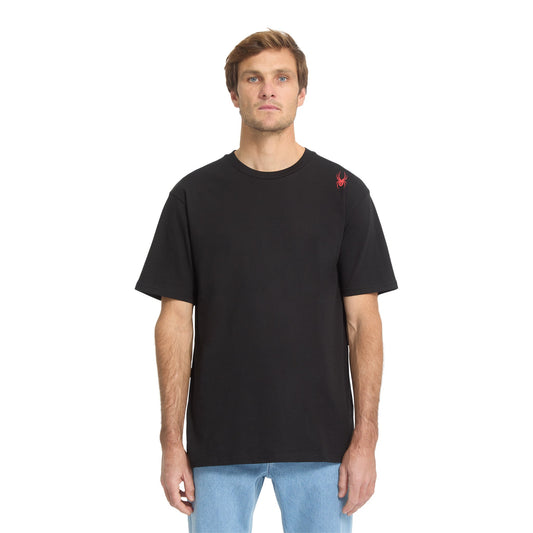 Herren-T-Shirt mit Bug-Logo, Kurzarm – Schwarz