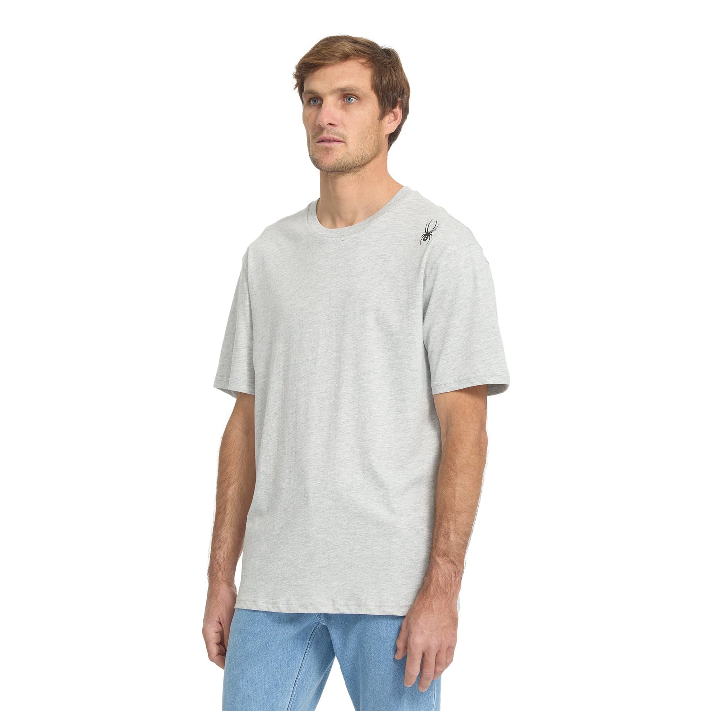 Herren-T-Shirt mit Bug-Logo, Kurzarm – Hellgrau