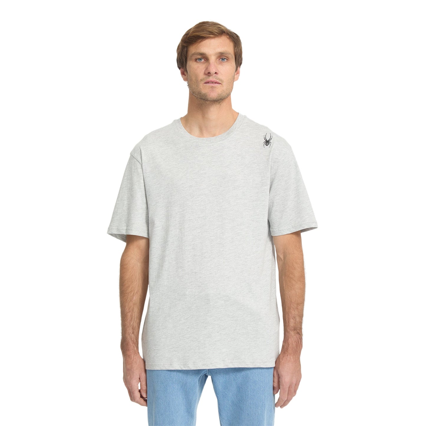 Herren-T-Shirt mit Bug-Logo, Kurzarm – Hellgrau