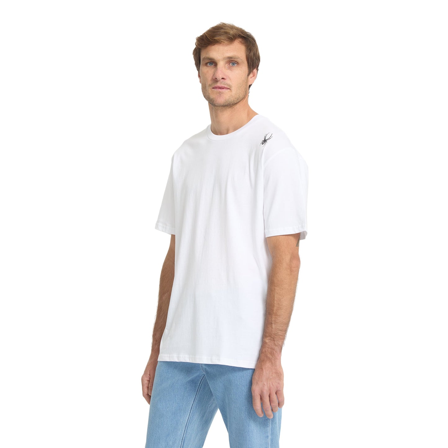 Herren-T-Shirt mit Bug-Logo, Kurzarm – Weiß