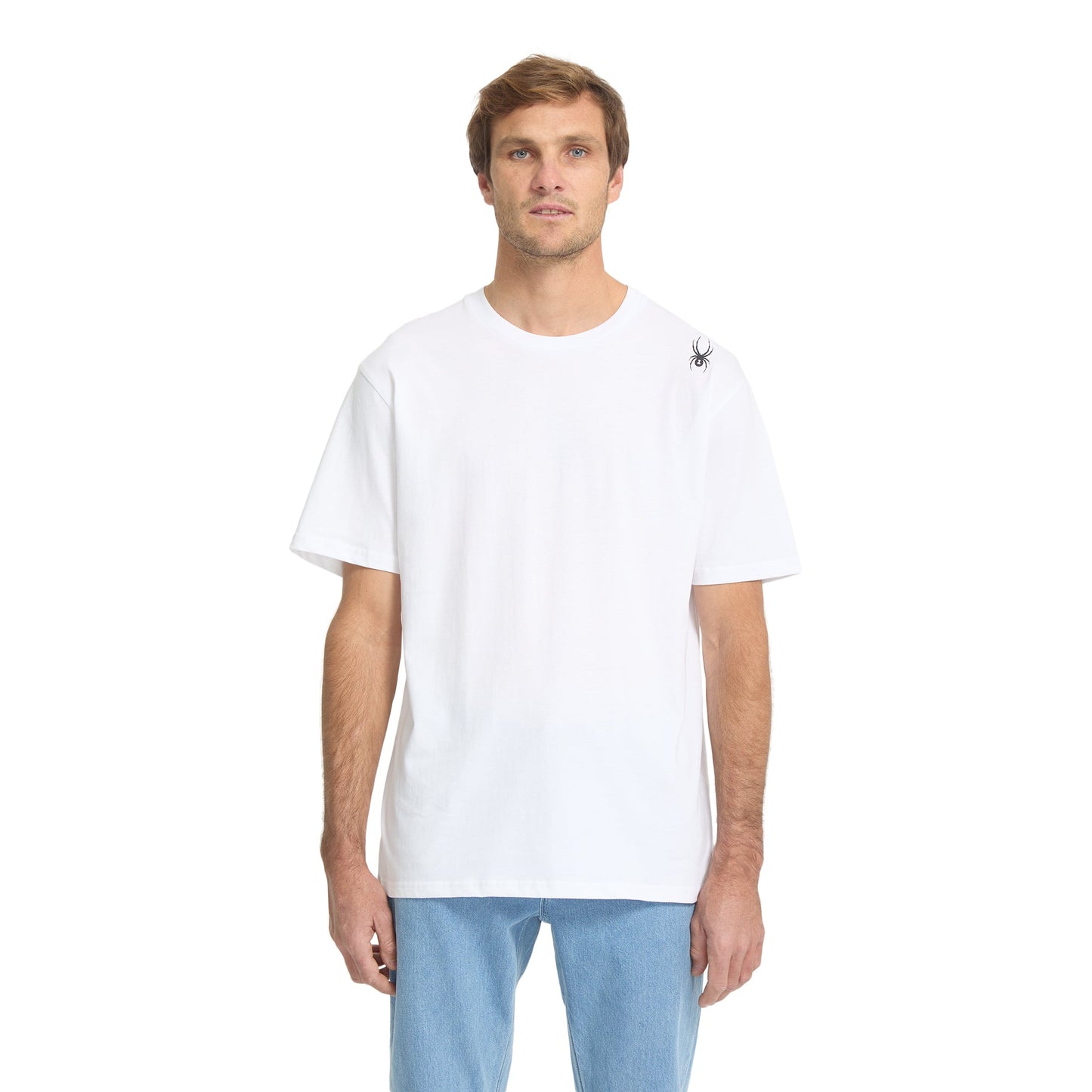 Herren-T-Shirt mit Bug-Logo, Kurzarm – Weiß