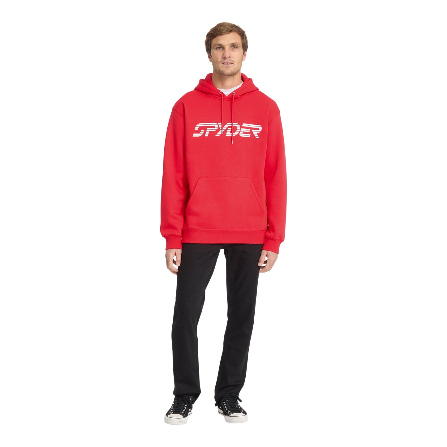 Herren-Hoodie mit Schriftzug – Spyder Rot