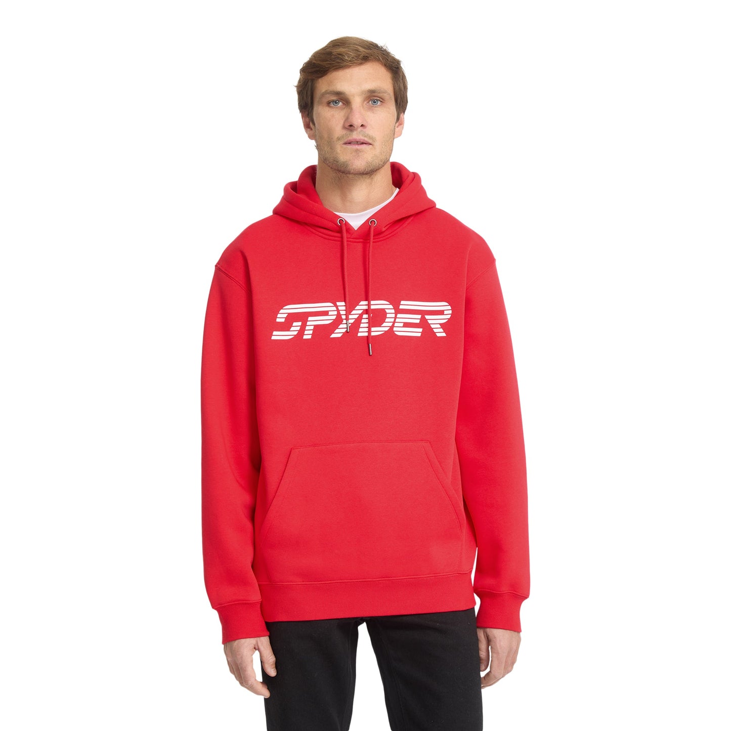 Herren-Hoodie mit Schriftzug – Spyder Rot