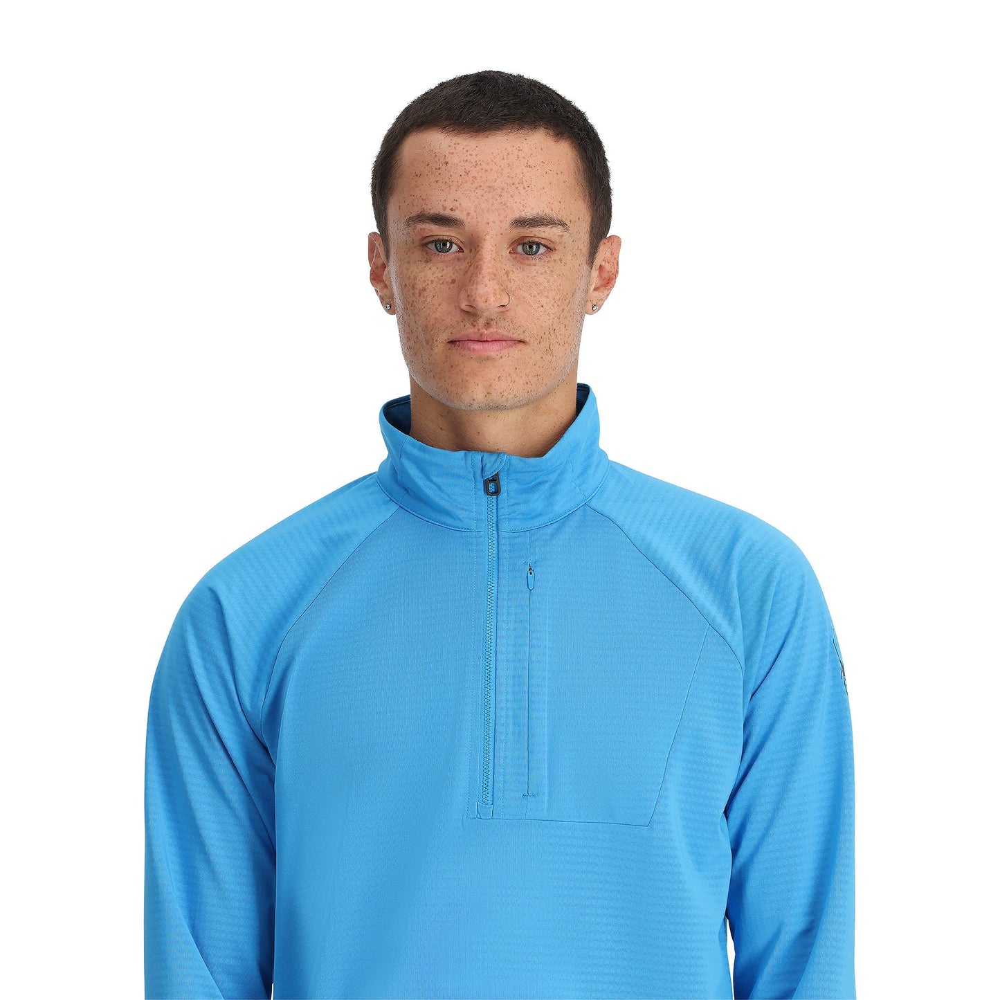 Herren Gridweb Tech Half Zip - Aether Blue