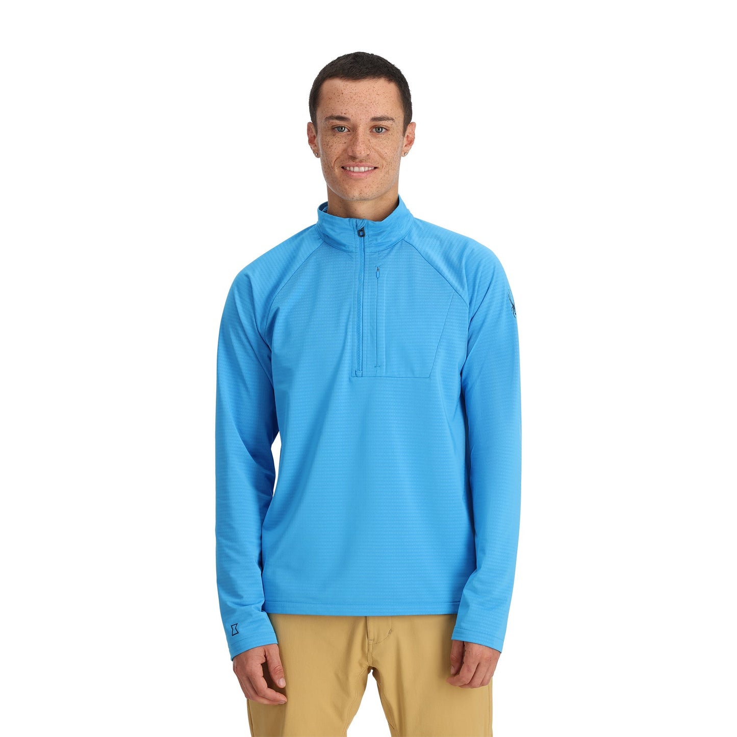 Herren Gridweb Tech Half Zip - Aether Blue