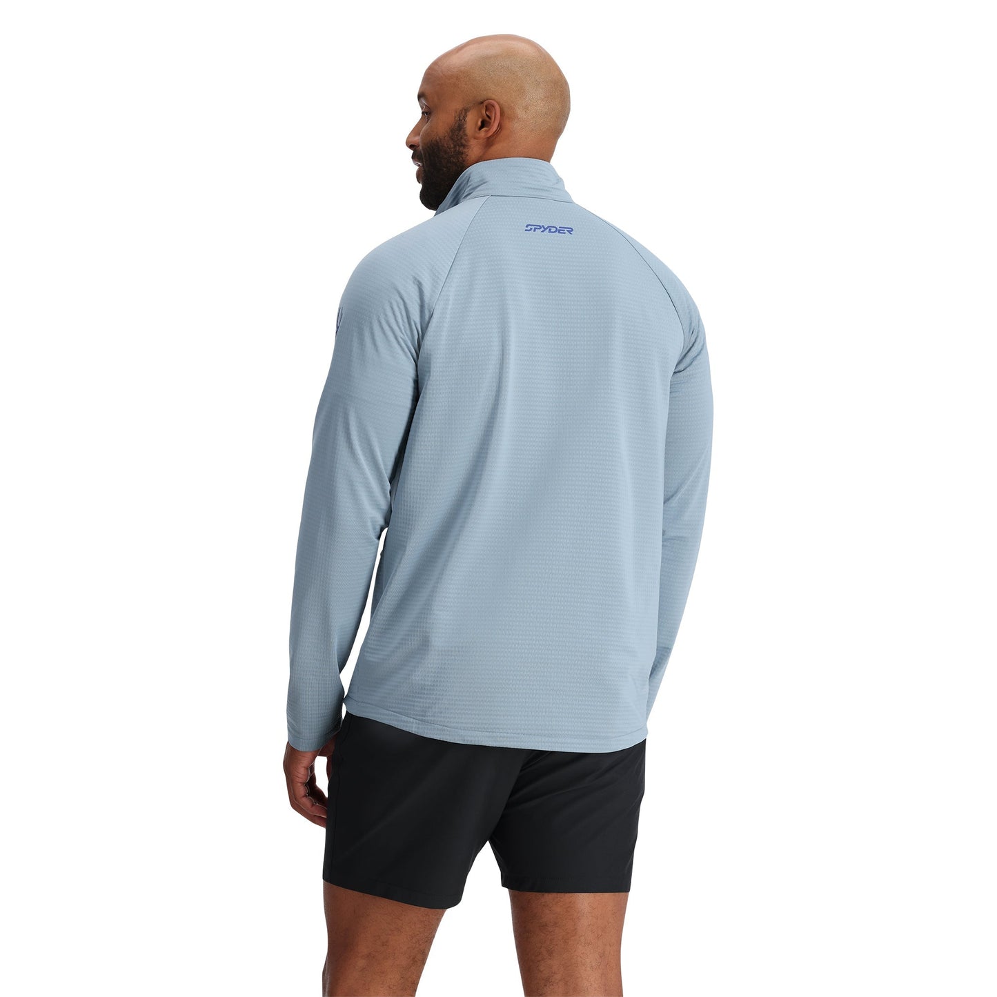 Herren Gridweb Tech Half Zip - Blue Fog