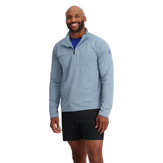 Herren Gridweb Tech Half Zip - Blue Fog