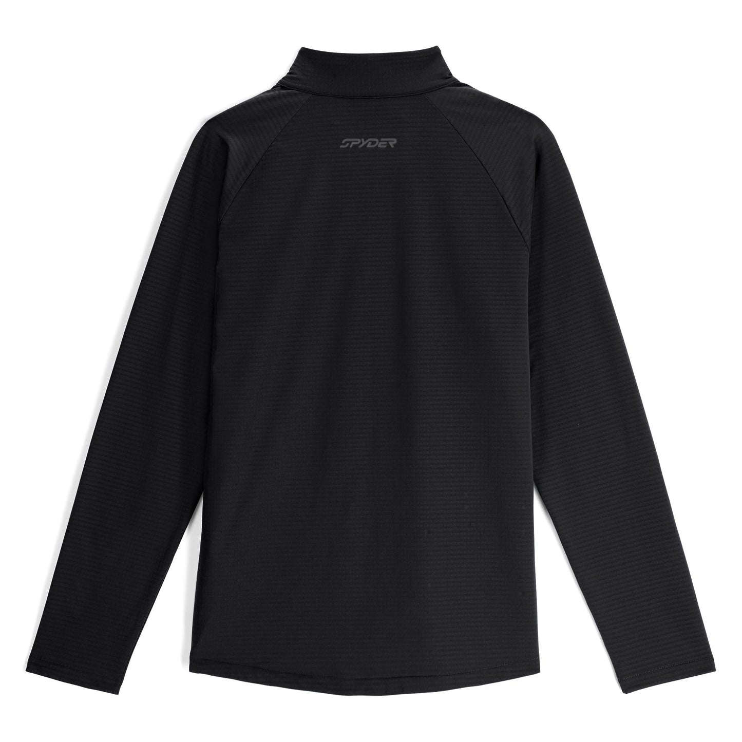 Herren-Fleece-Fleece mit halbem Reißverschluss (Gridweb) – Schwarz