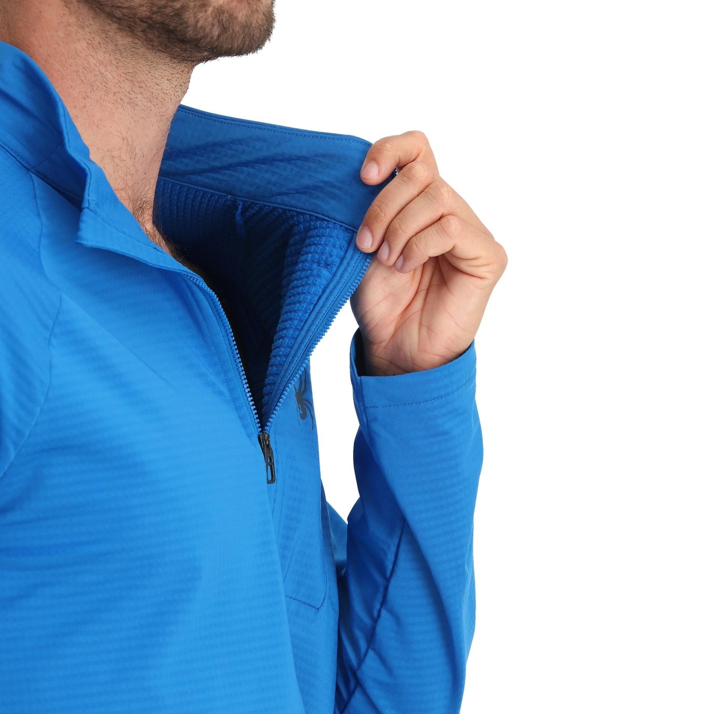 Polaire Gridweb pour homme, demi-zip - Cobalt