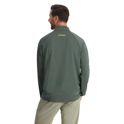 Mens Gridweb Fleece Half Zip - Dark Forest