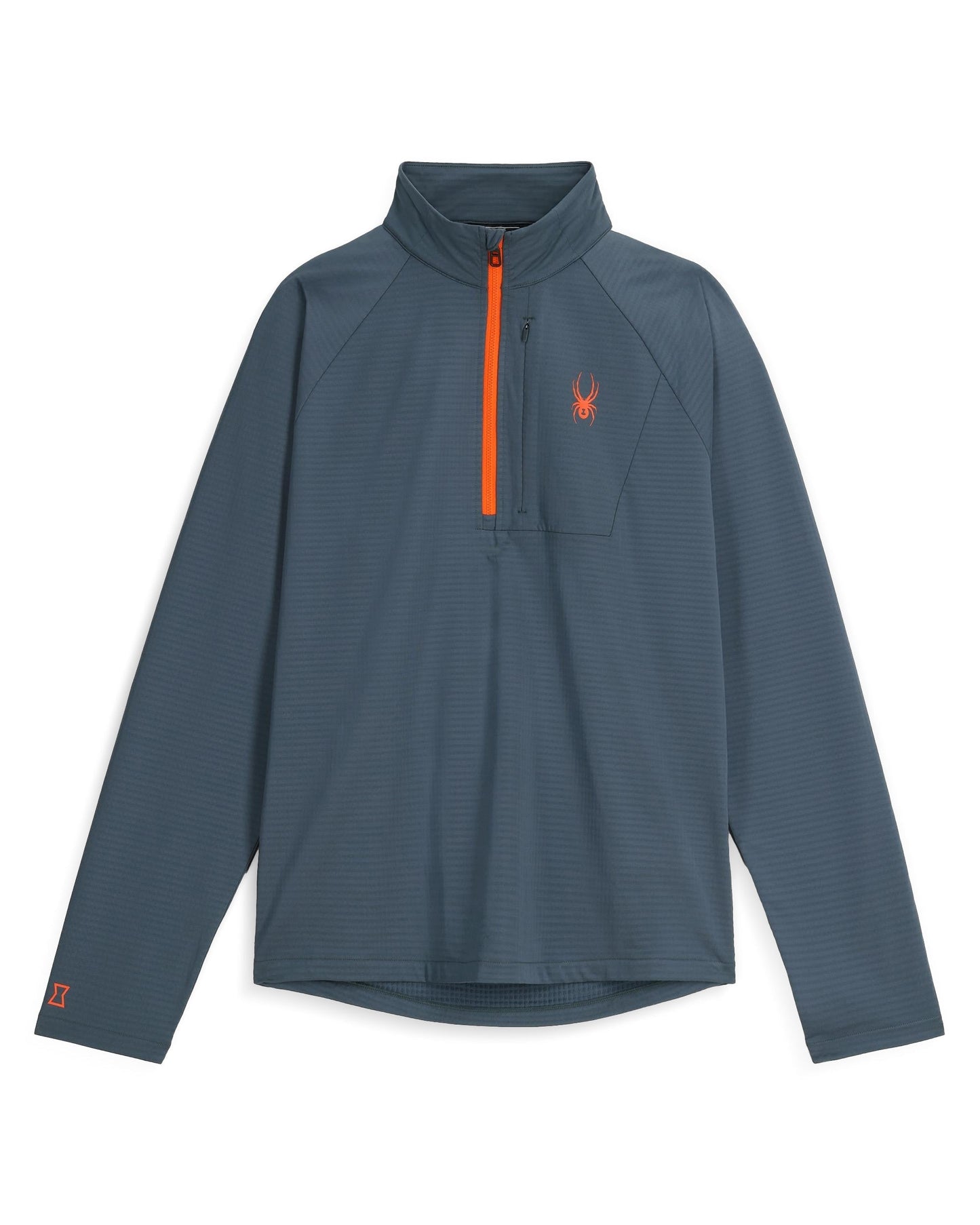 Sweat à capuche polaire Gridweb pour homme - Bleu ardoise