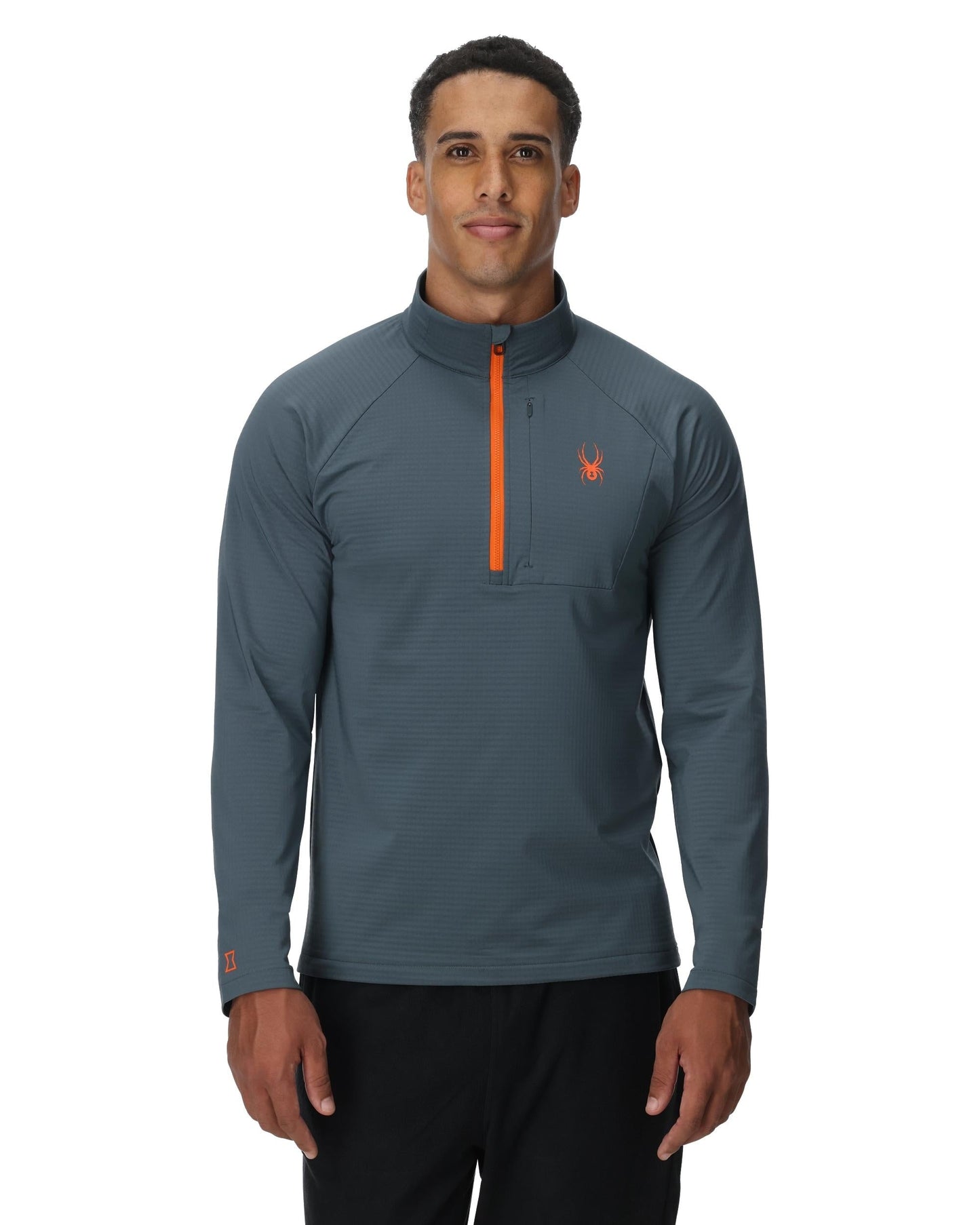 Sweat à capuche polaire Gridweb pour homme - Bleu ardoise