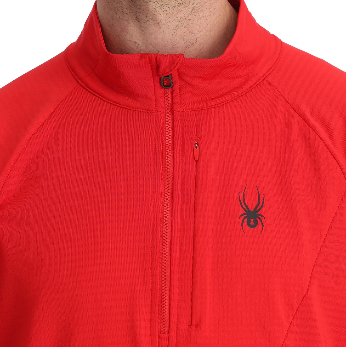Demi-zip Gridweb pour homme - Rouge Spyder