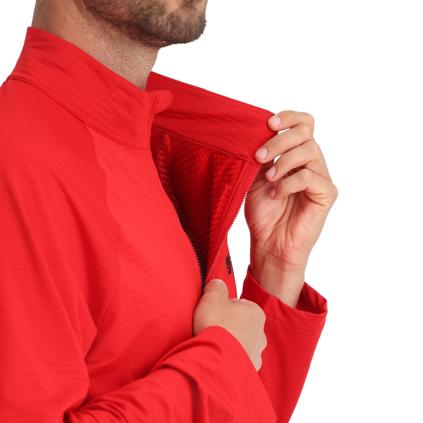 Demi-zip Gridweb pour homme - Rouge Spyder