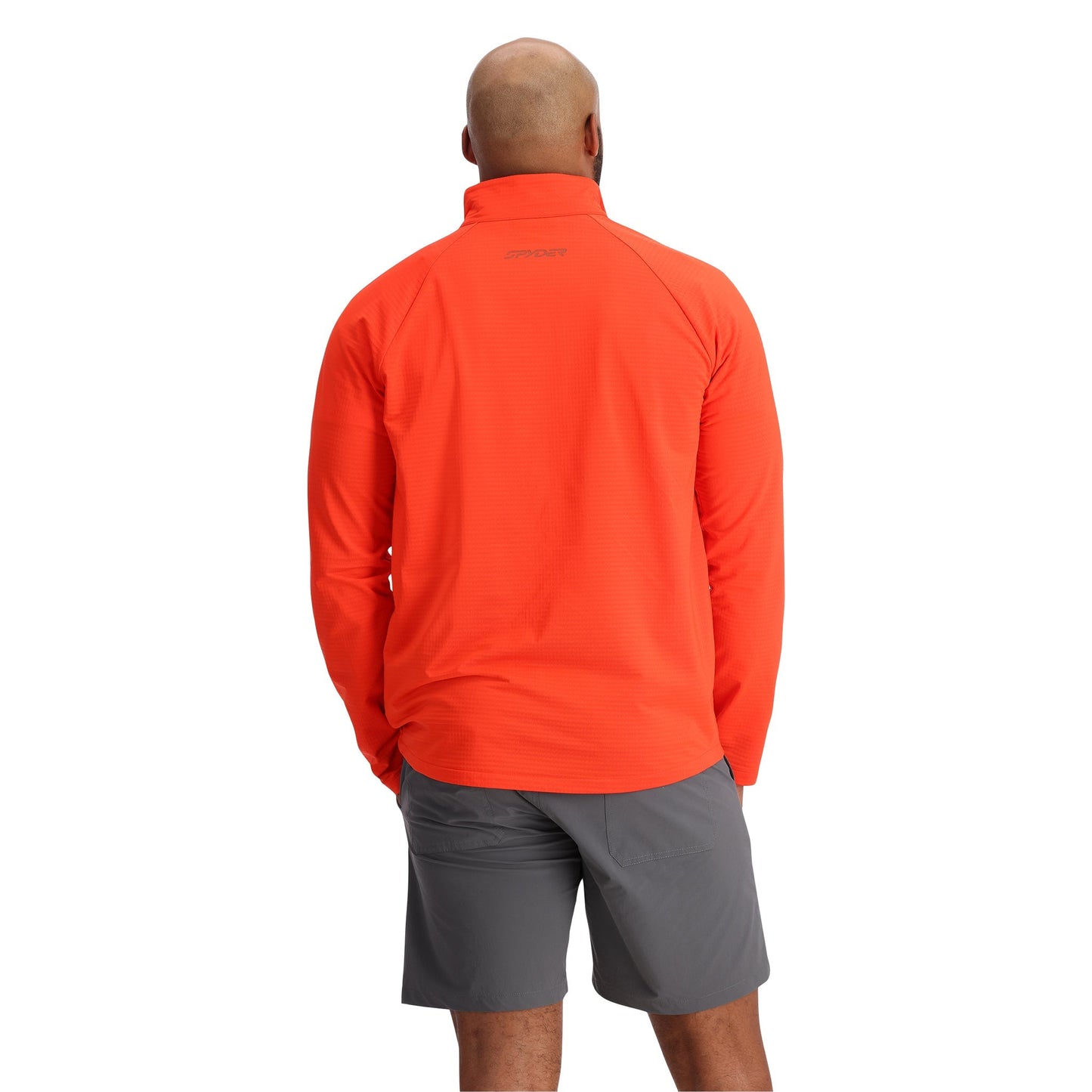 Mens Gridweb Tech Half Zip - Twisted Orange