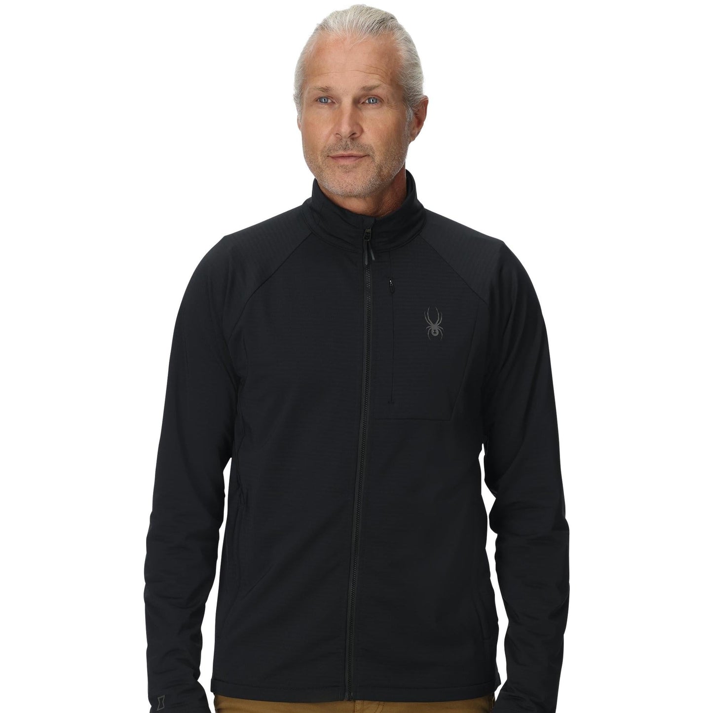 Herren Gridweb Full Zip - Schwarz