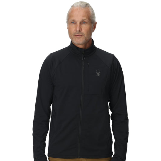 Herren Gridweb Full Zip - Schwarz