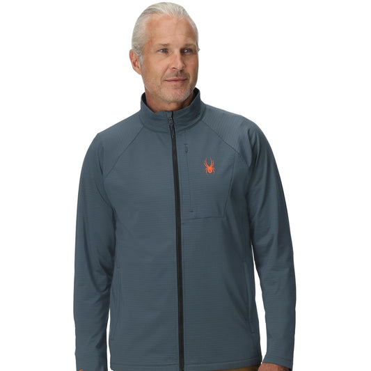 Herren Gridweb Full Zip - Schieferblau