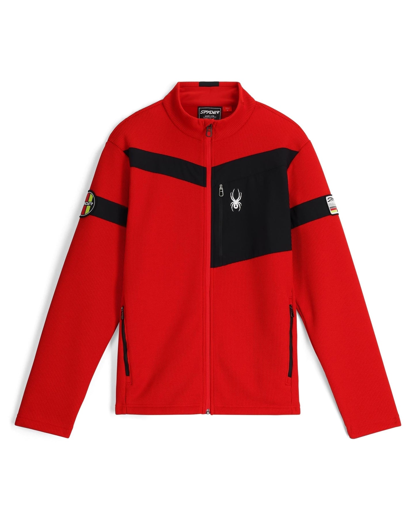Veste zippée intégrale Wengen Bandit pour homme - Rouge Spyder