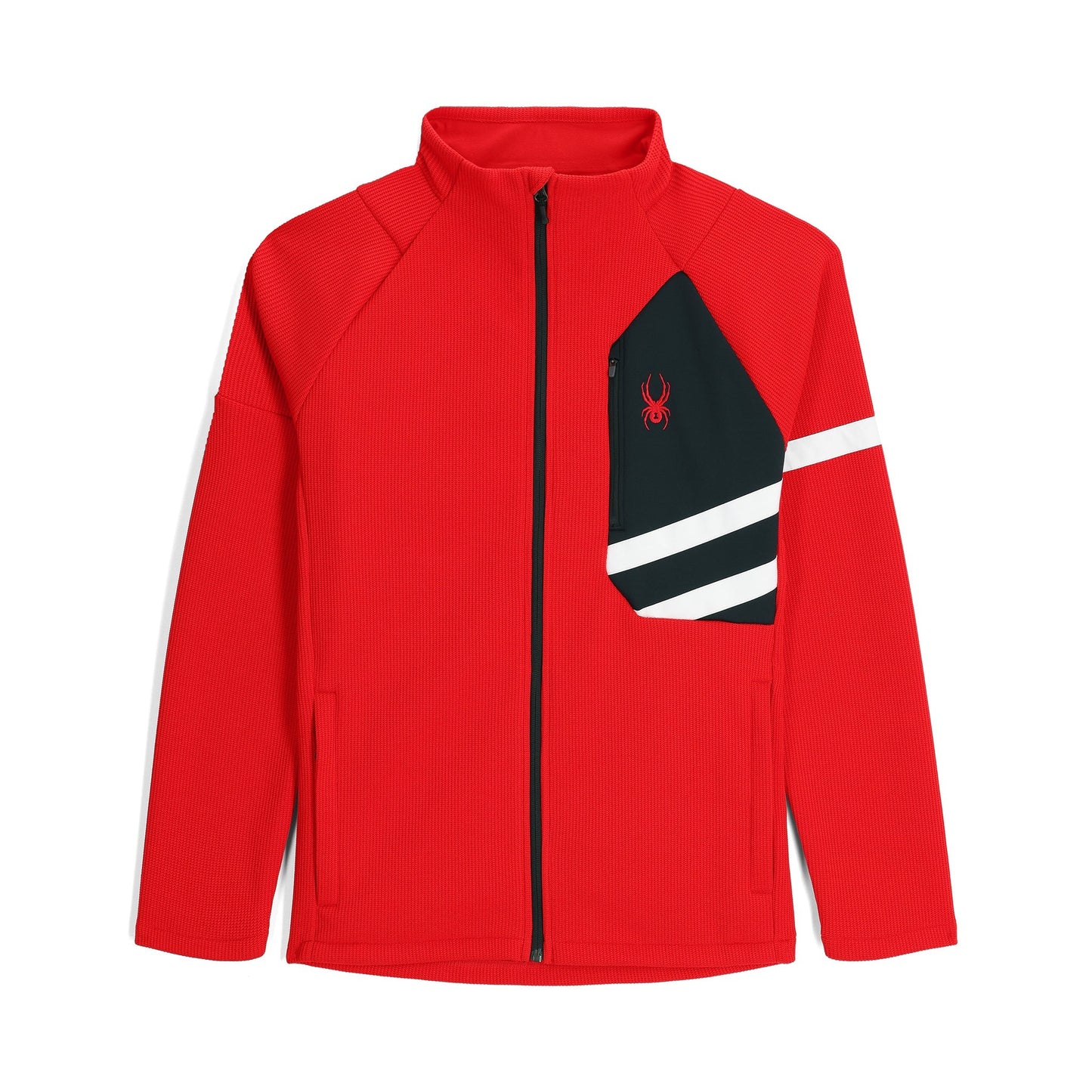 Veste zippée intégrale Wengen Bandit pour homme - Rouge Spyder