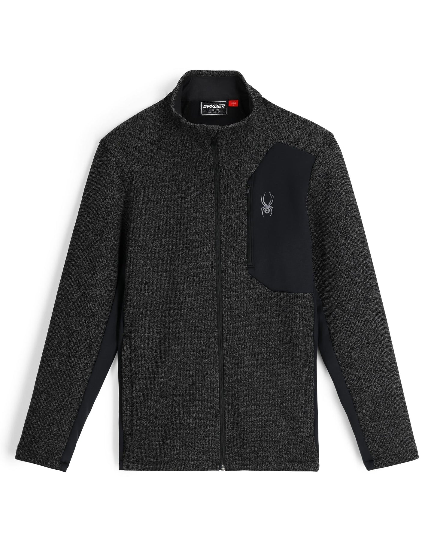 Veste Bandit homme à fermeture éclair intégrale - Calcaire Noir chiné