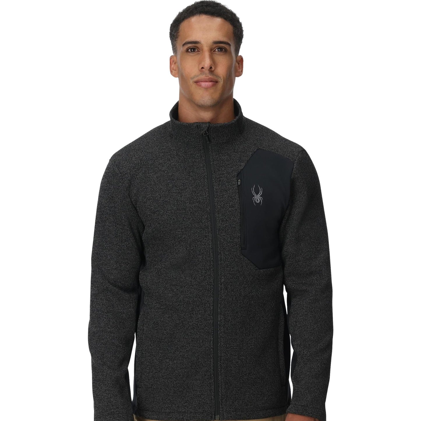 Veste Bandit homme à fermeture éclair intégrale - Calcaire Noir chiné