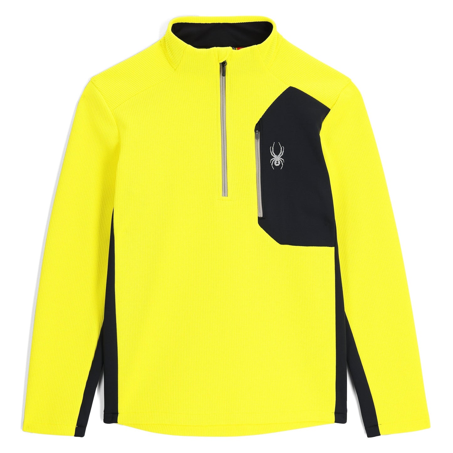 Pull Bandit demi-zip pour homme - Jaune acide