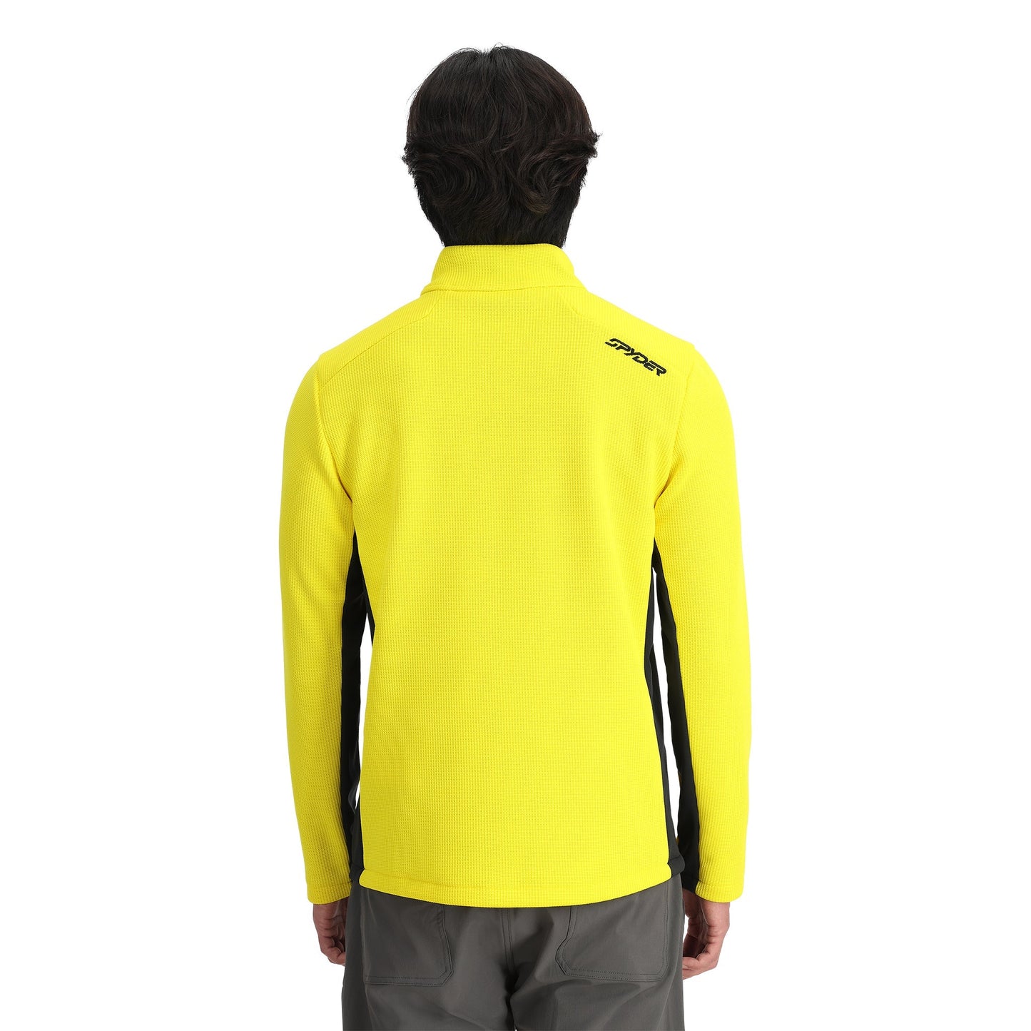 Pull Bandit demi-zip pour homme - Jaune acide