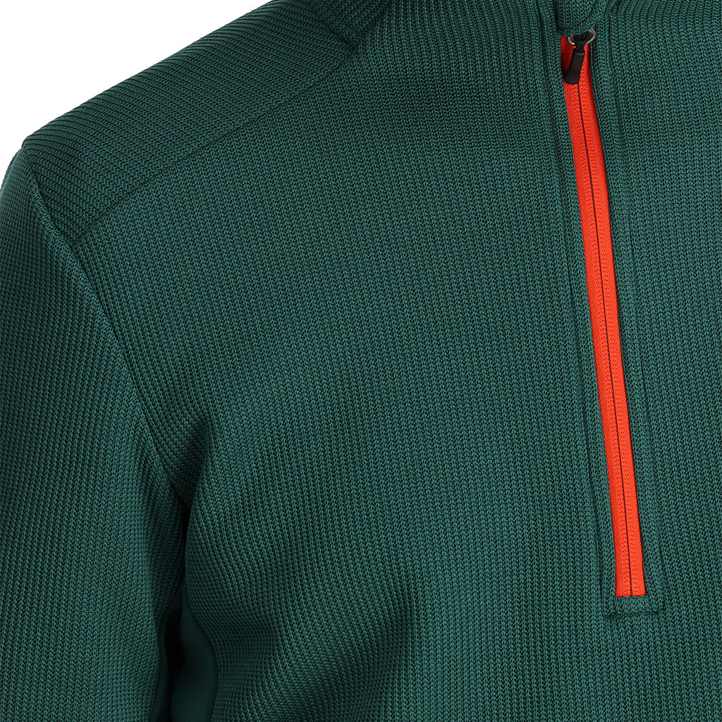 Pull Bandit demi-zip pour homme - Vert cyprès