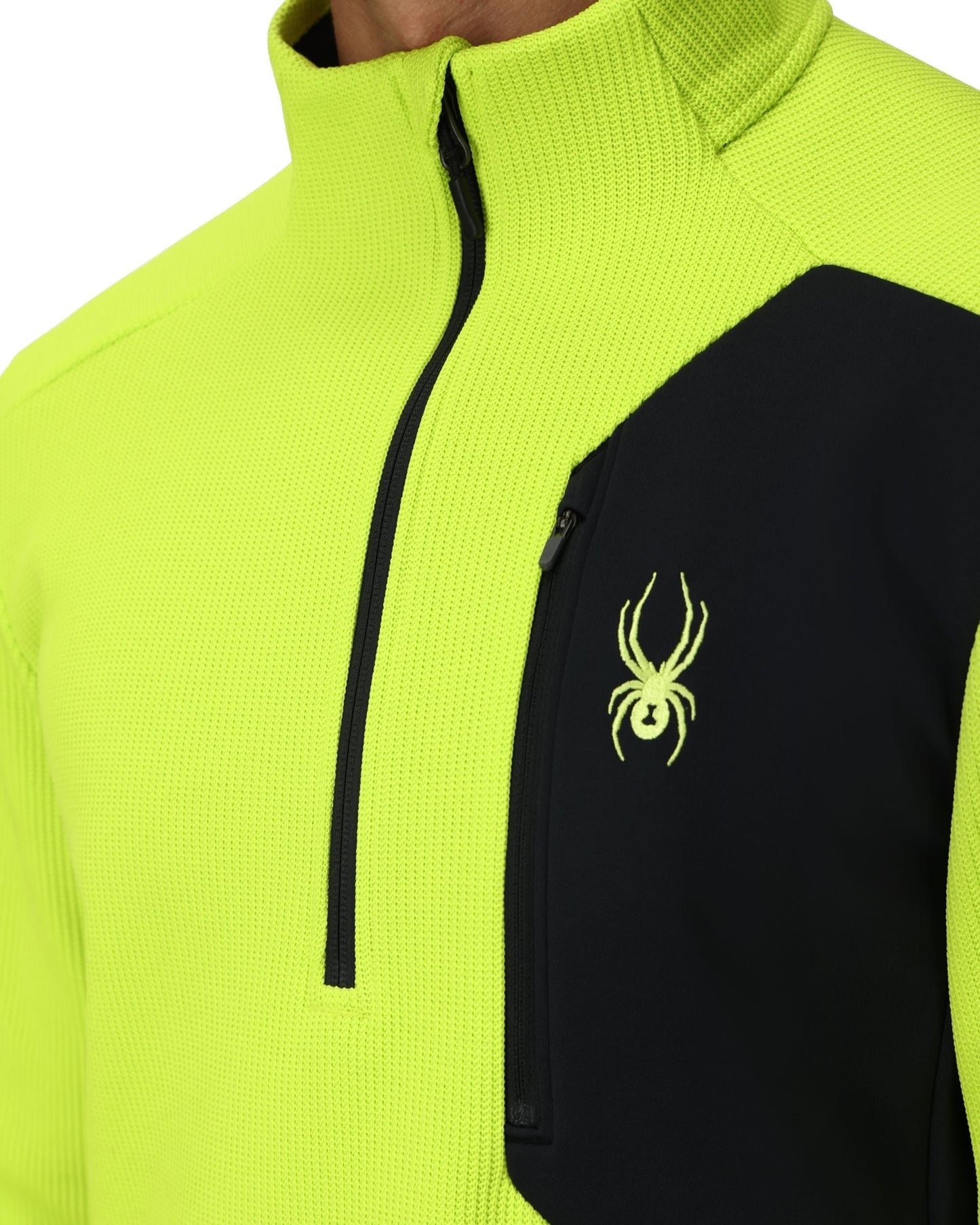 Pull Bandit demi-zip pour homme - Citron vert