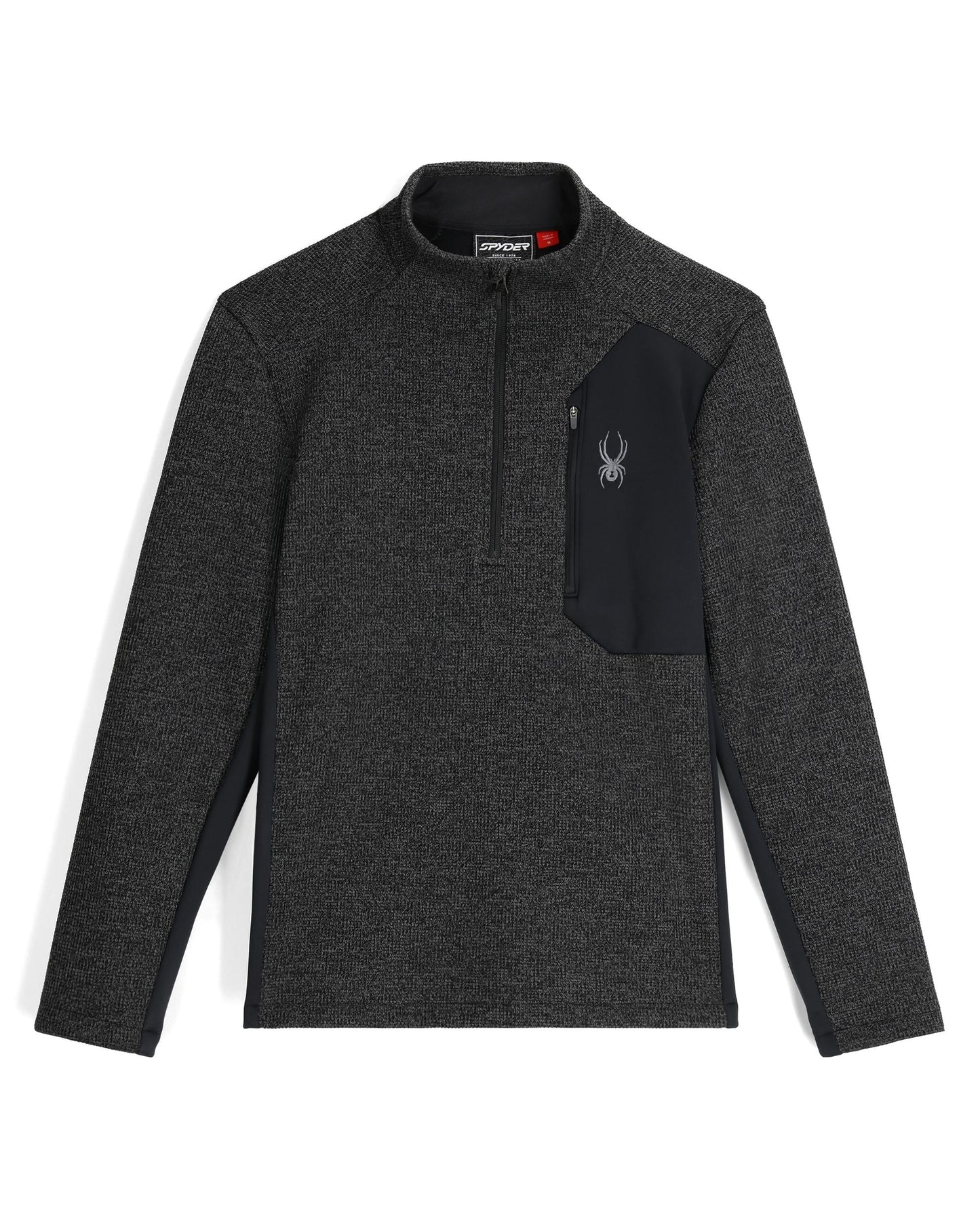 Herren Bandit Half Zip - Kalkstein/Schwarz meliert