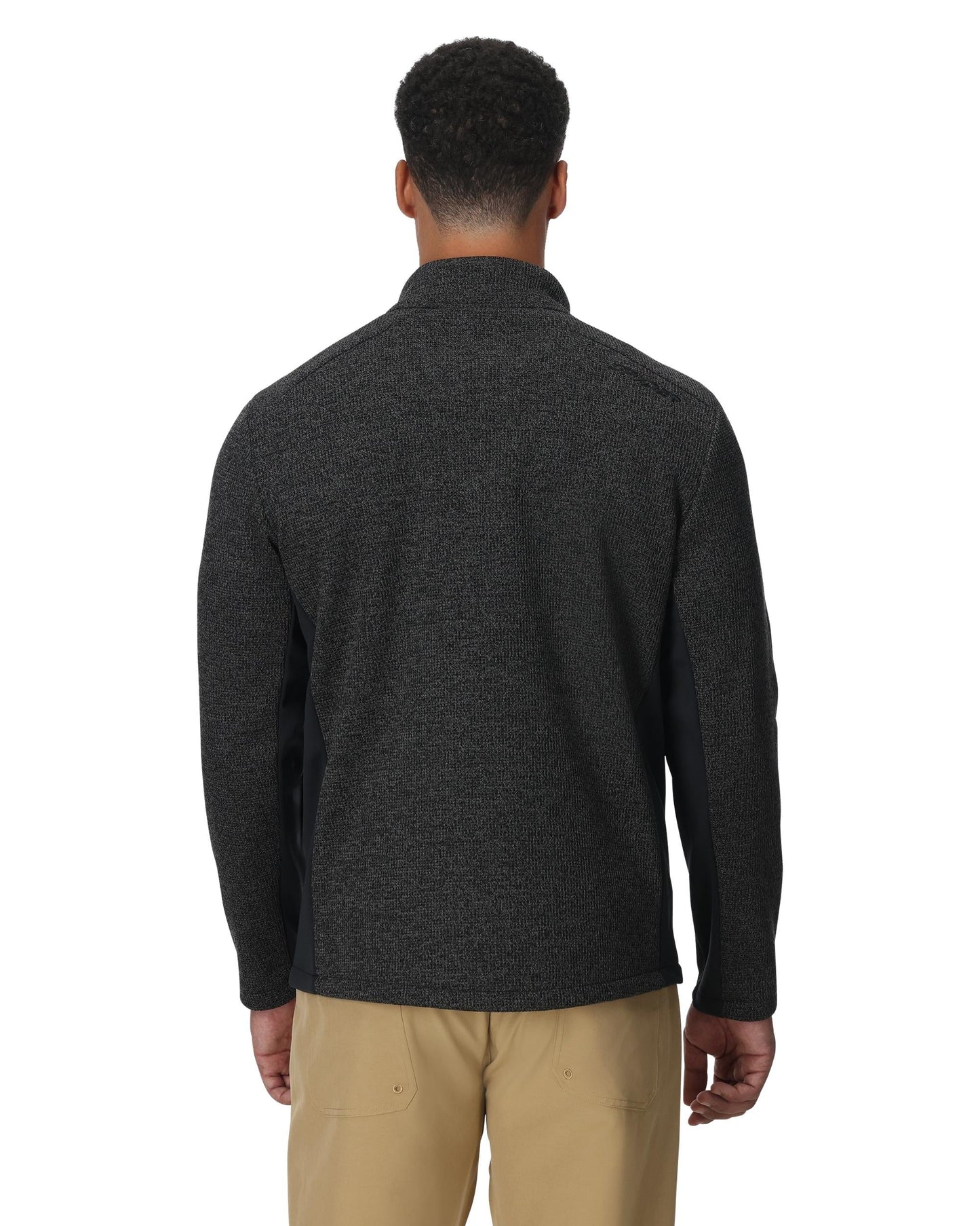 Herren Bandit Half Zip - Kalkstein/Schwarz meliert