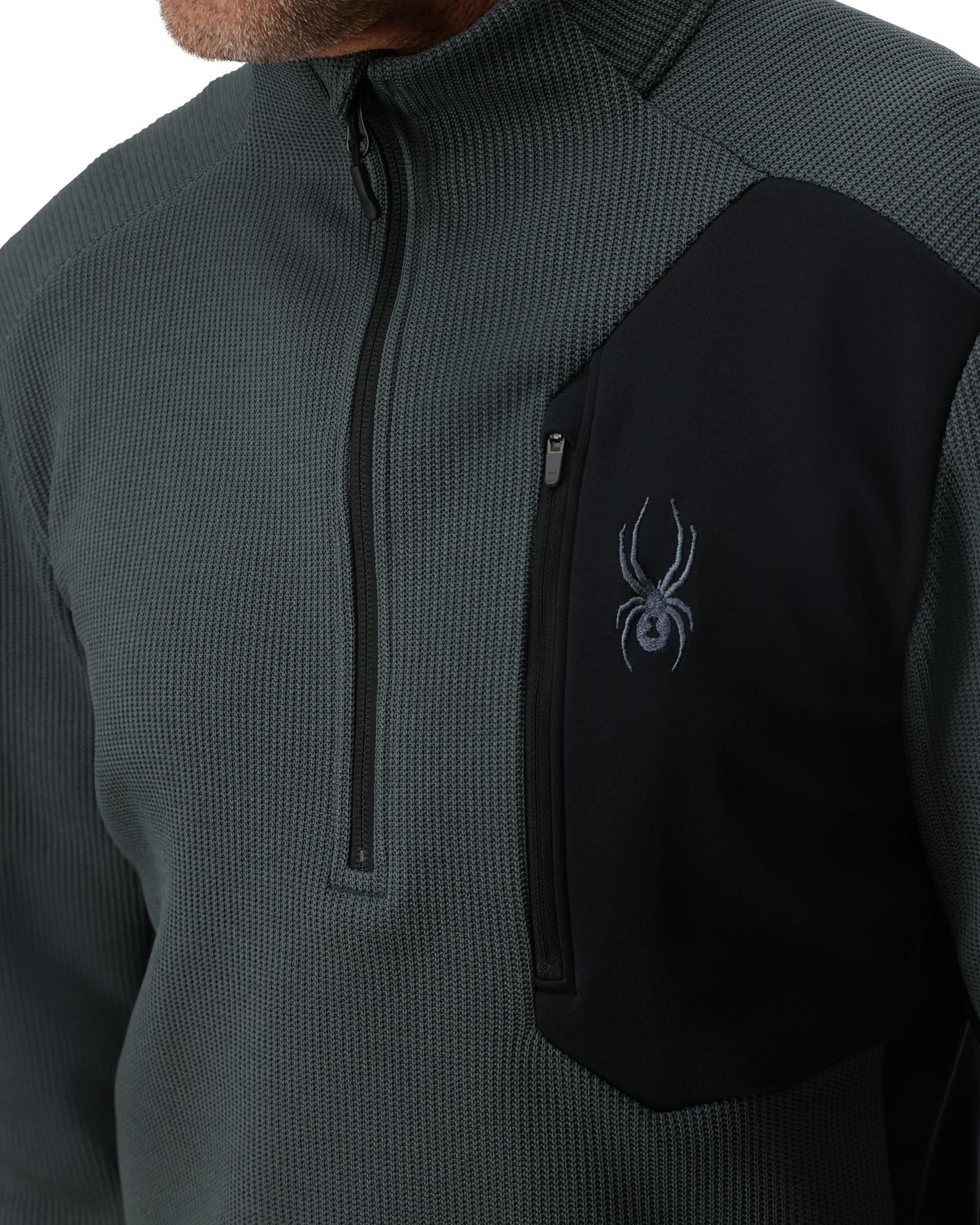 Pull Bandit demi-zip pour homme - Bleu ardoise