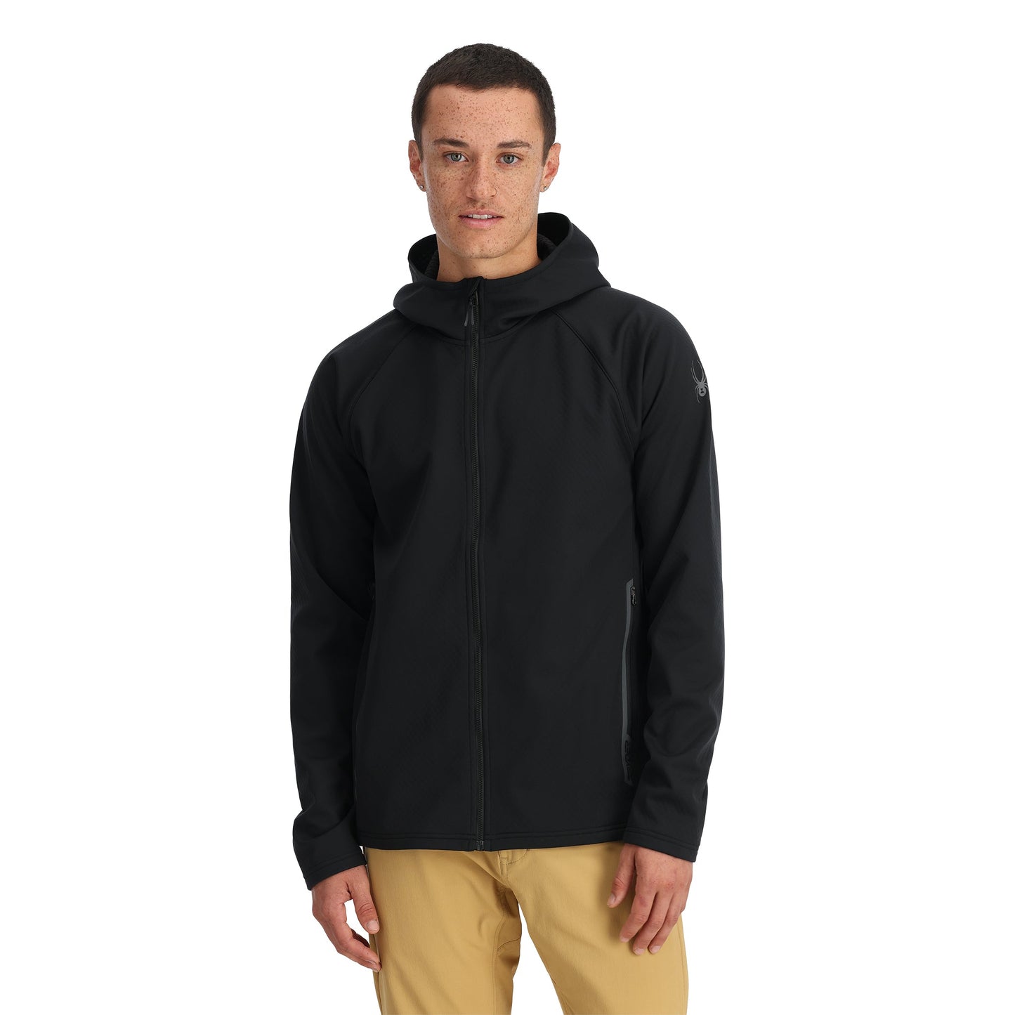 Sweat à capuche Gridweb ShellFleece™ pour homme - Noir