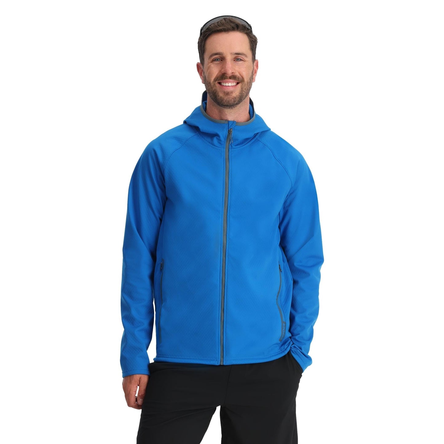 Sweat à capuche Gridweb ShellFleece™ pour homme - Cobalt