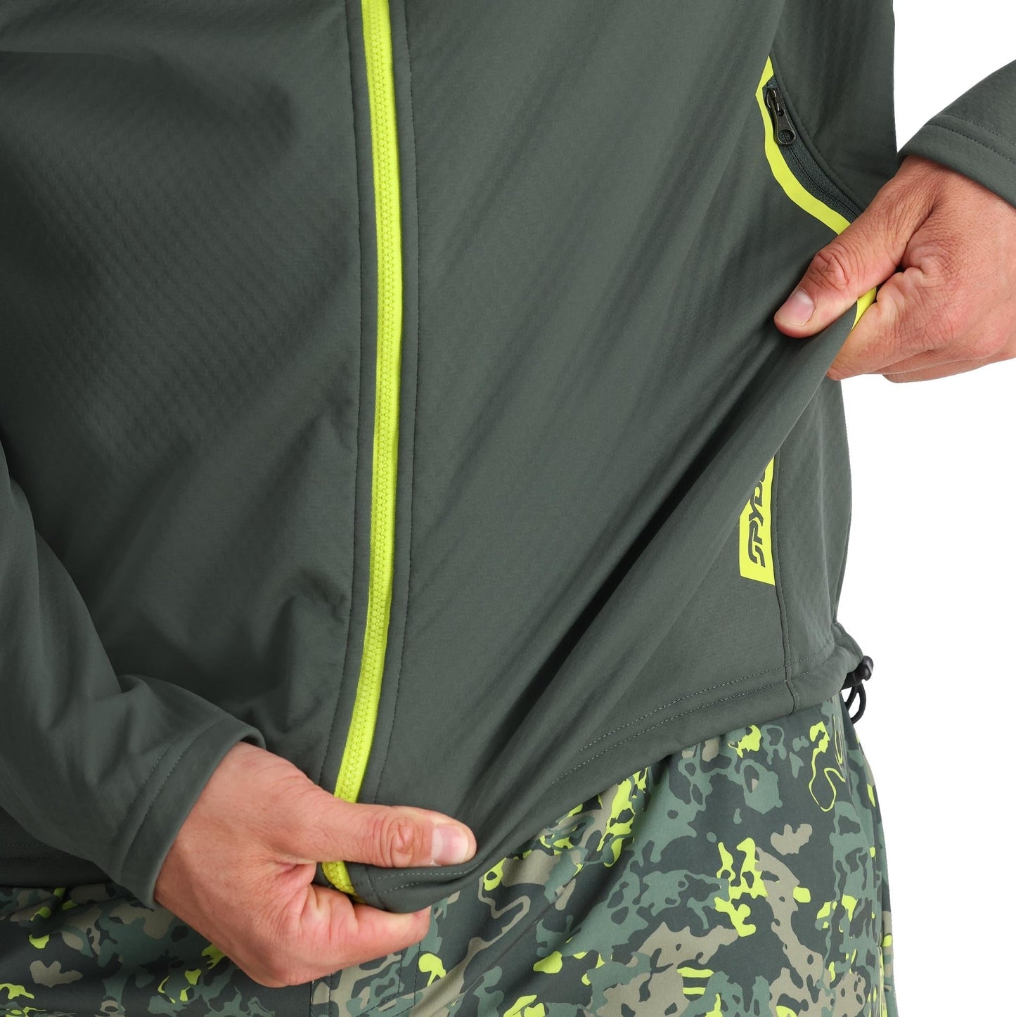 Sweat à capuche Gridweb ShellFleece™ pour homme - Forêt sombre