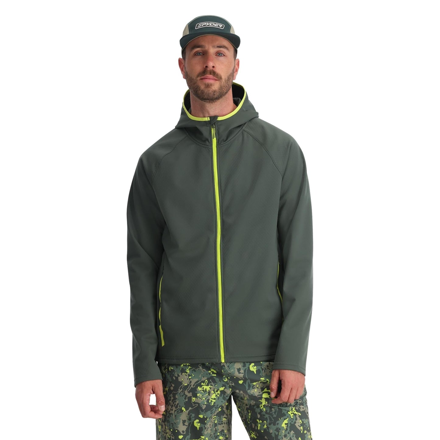 Sweat à capuche Gridweb ShellFleece™ pour homme - Forêt sombre