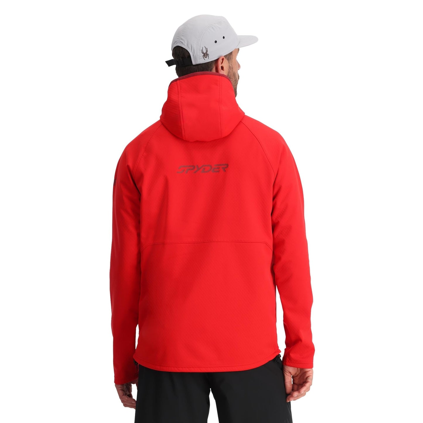 Gridweb ShellFleece™ Hoodie für Herren – Spyder Red