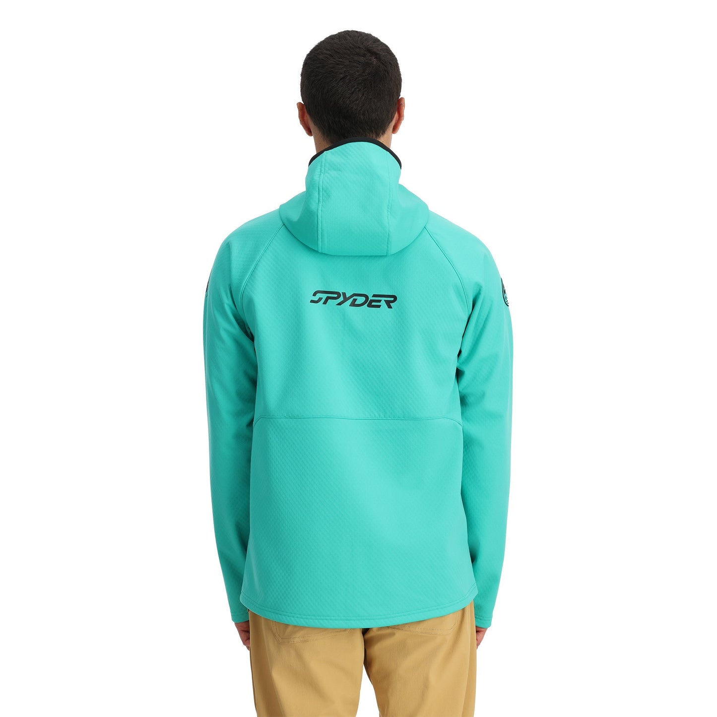 Sweat à capuche Gridweb ShellFleece™ pour homme - Vert turquoise