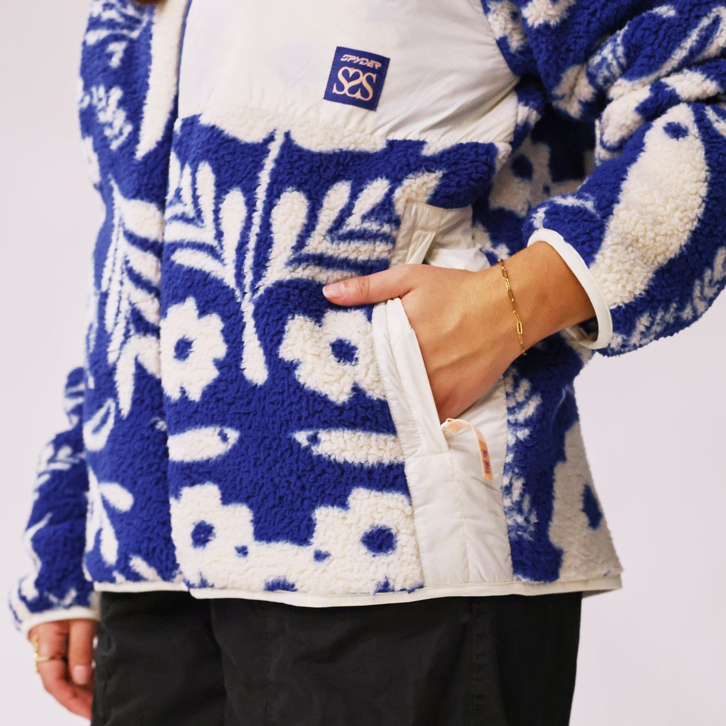 Unisex-Fleecejacke von Society – Society Electric Blue