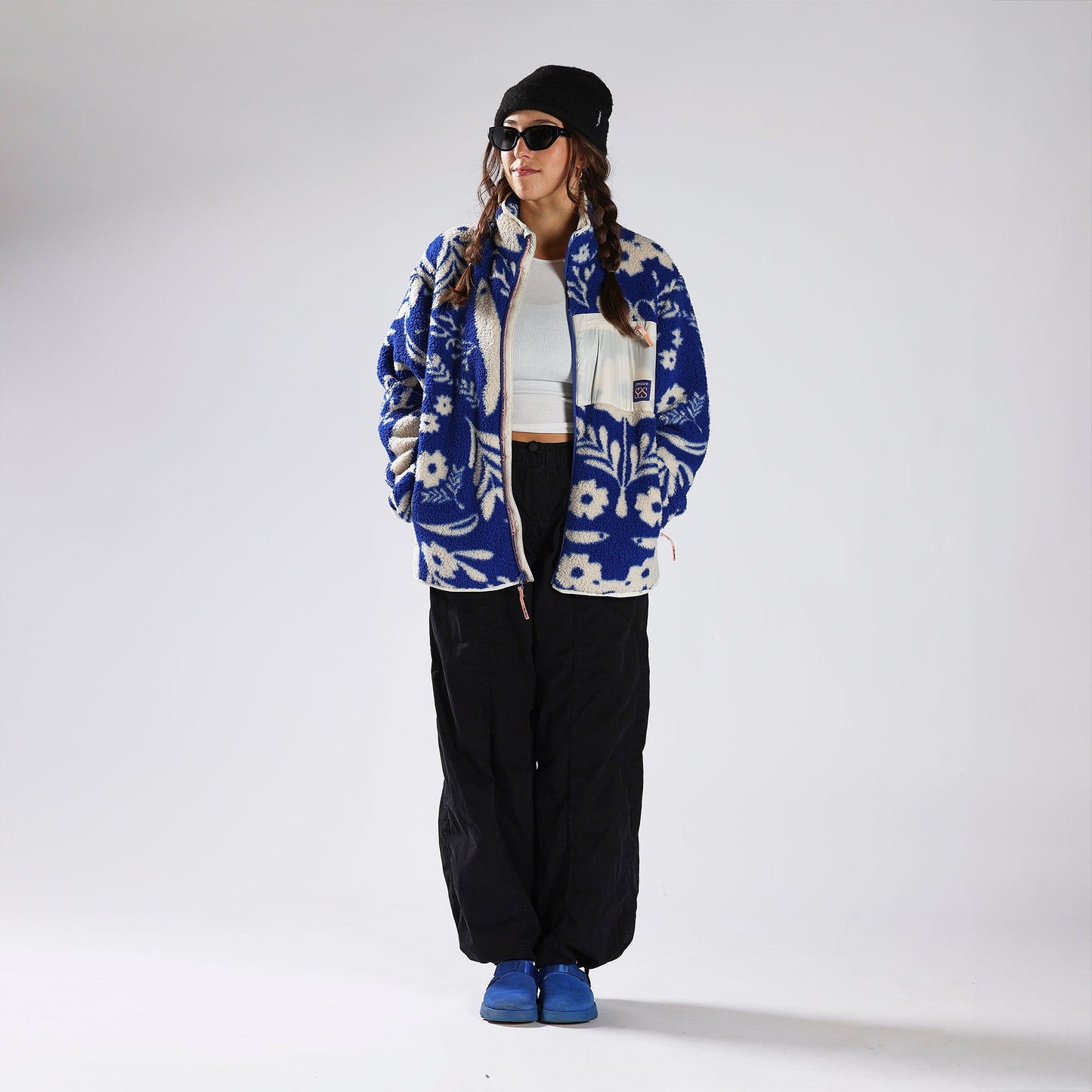 Unisex-Fleecejacke von Society – Society Electric Blue